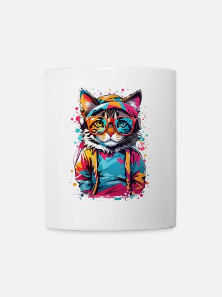 Süße Katze - Tasse - Weiß