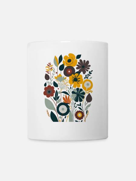 Blumenstrauß - Tasse - Weiß