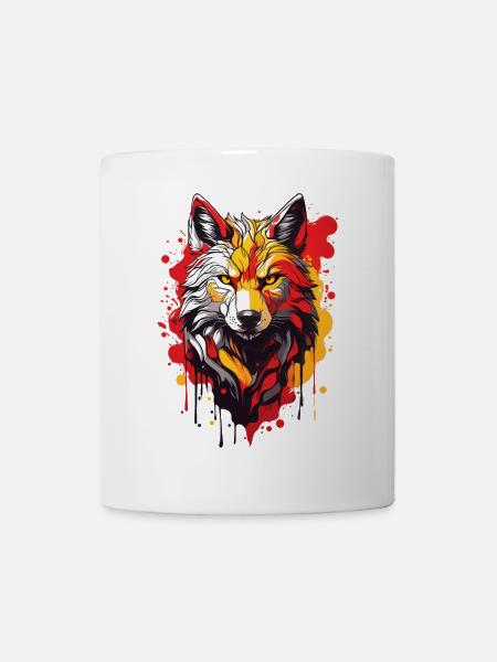 Coole Wolf - Tasse - Weiß