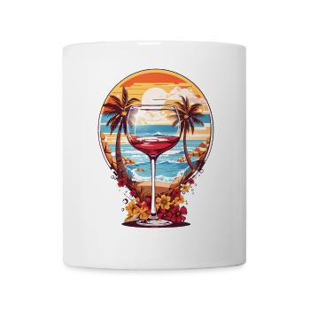 Strand Weinglas - Tasse - Weiß - Vorne