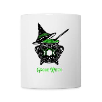 Hexenkessel Hexe Green Witch Kessel - Tasse - Weiß - Vorne
