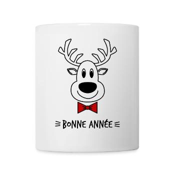 BONNE ANNEE. SAINT SYLVESTRE. NOUVELLE ANNÉE - Mug blanc - blanc - Devant