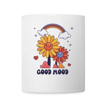 Good Mood Sunflower Psychodelic rétro Graphic - Mug blanc - blanc - Devant