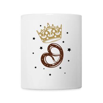 Krone Brezel Prinz Prinzessin - Tasse - Weiß - Vorne