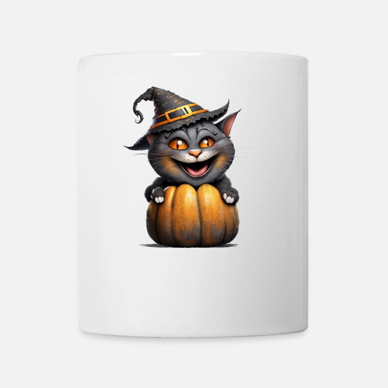 Chat d’Halloween - Mug blanc - blanc