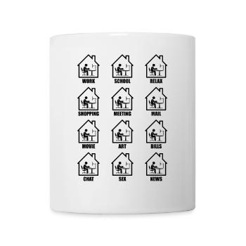 Computer-Home-Office-lustiges Geschenk - Tasse - Weiß - Vorne