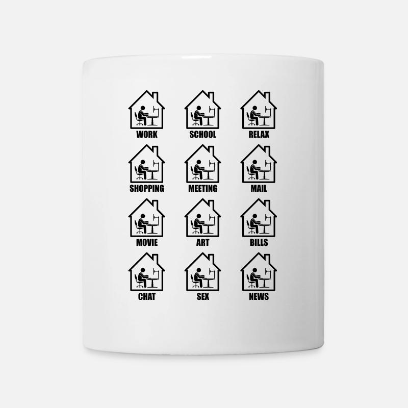 Computer-Home-Office-lustiges Geschenk - Tasse - Weiß