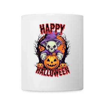 Süßer Halloween-Hamster mit Kürbis-Motiv - Tasse - Weiß - Vorne