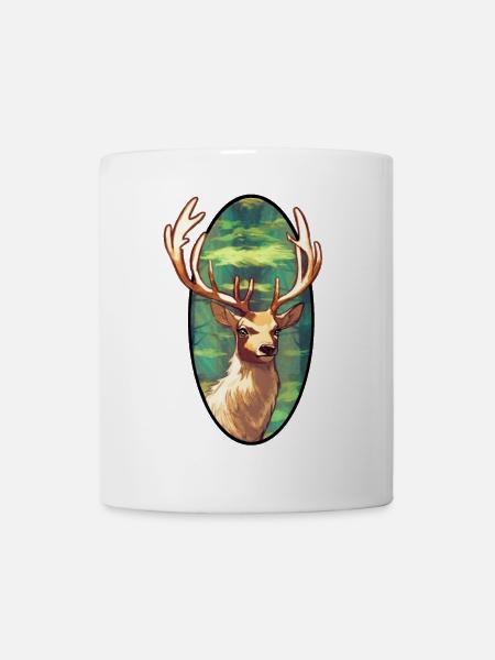 Junger Hirsch - Tasse - Weiß