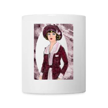 Lady Noir Portrait 2 (Rot) - Tasse - Weiß - Vorne
