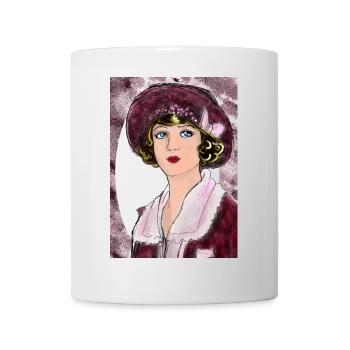 Lady Noir Portrait (Rot) - Tasse - Weiß - Vorne
