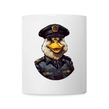 Canard policier - Mug blanc - blanc - Devant