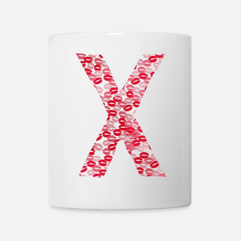 Lettre X bisous - Mug blanc - blanc