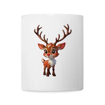 Bébé Rudolph le renne au nez rouge - Mug blanc - blanc - Devant