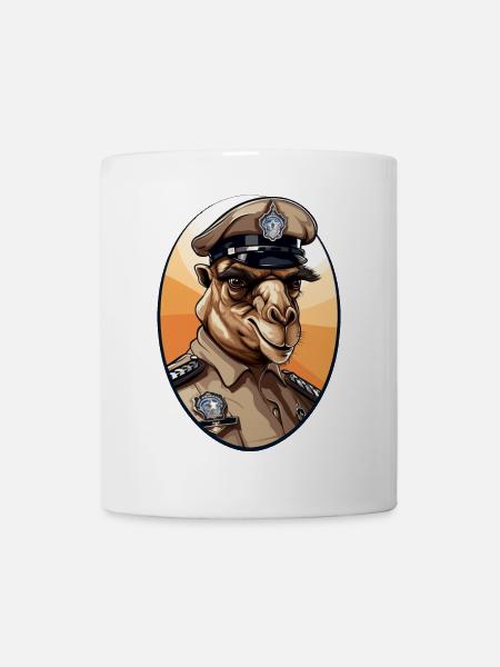 Kamel Polizei - Tasse - Weiß
