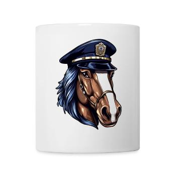Chevaux Policier - Mug blanc - blanc - Devant