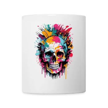 Crâne Coloré - Tête de Pirate - Crâne - Mug blanc - blanc - Devant