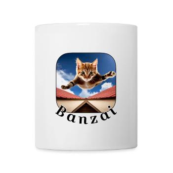 Banzai Cat 2 - Mug blanc - blanc - Devant
