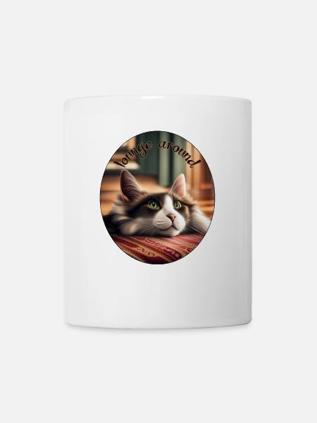 Katzenruhe im warmen Licht - Tasse - Weiß