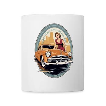 Voitures de collection 1950 - Mug blanc - blanc - Devant