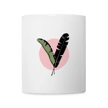 Bananenblatt abstract midcentury modern - Tasse - Weiß - Vorne