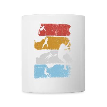 Silhouette des rayures de surf - Mug blanc - blanc - Devant