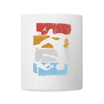 Stripes Sunset Diver Silhouette - Mug - white - Front