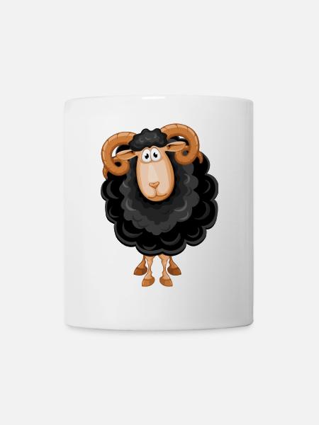 Schafe, Schwarzes Schaf, Schaf Humor - Tasse - Weiß