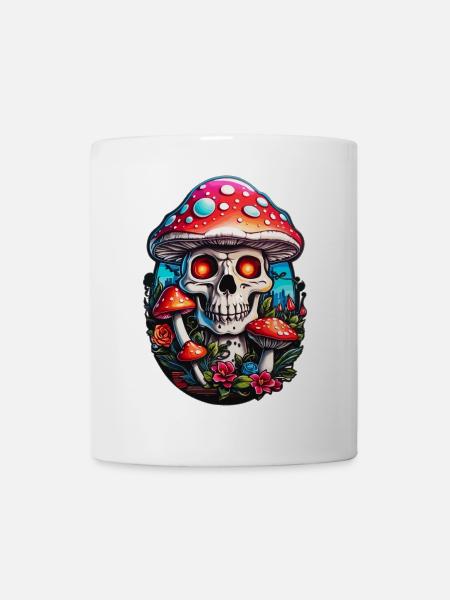 Totenkopf Fliegenpilz - Tasse - Weiß