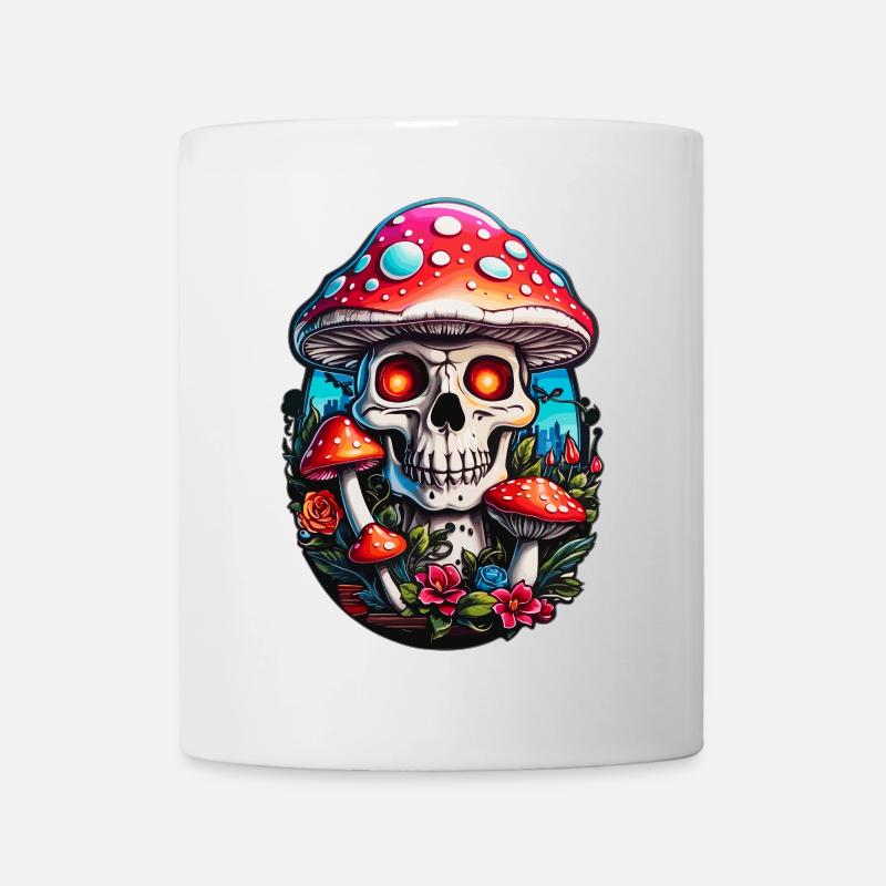 Totenkopf Fliegenpilz - Tasse - Weiß