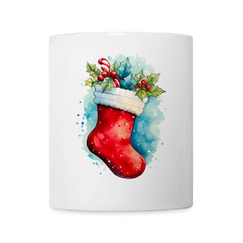 Watercolor Christmas Socks - Mug - white - Front