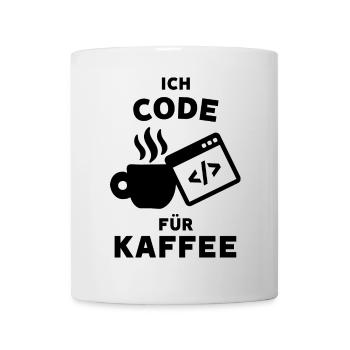 Coder Statement Job Geld Verdienen Karriere Beruf - Tasse - Weiß - Vorne
