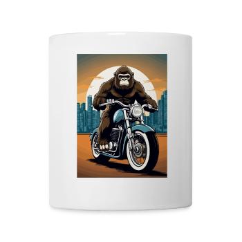 Gorilla Biker - Tasse - Weiß - Vorne