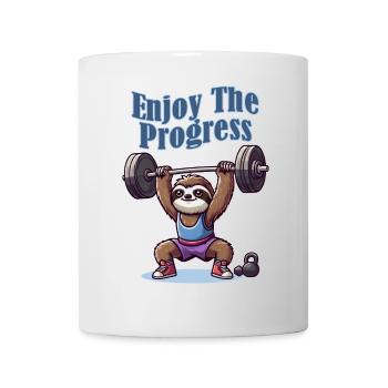 Sloth Enjoy The progress Funny Animals - Mug - white - Front
