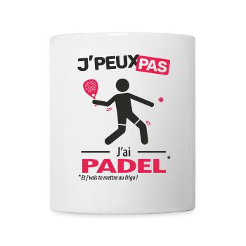 J'peux pas, j'ai padel - Mug blanc - blanc - Devant