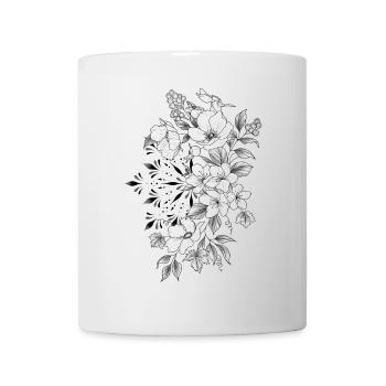 Cherry mandala floral design - Mug - white - Front