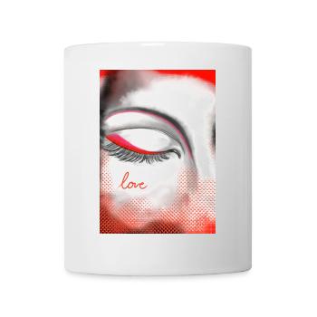 Herz und Liebe auf Highlight - Tasse - Weiß - Vorne