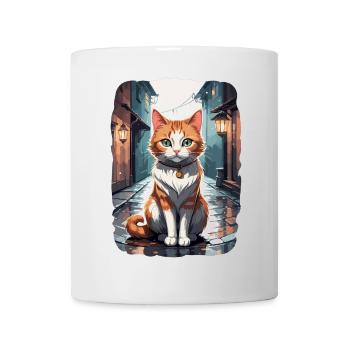 Cute cats in a street alley - Mug - white - Front