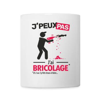 J'peux pas, j'ai bricolage - Mug blanc - blanc - Devant