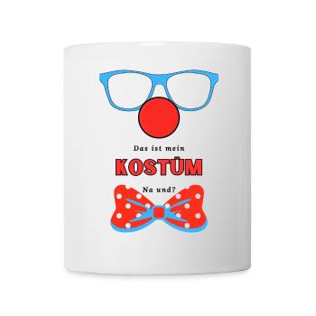 Clown Kostüm Grafik Das ist mein Kostüm - Tasse - Weiß - Vorne
