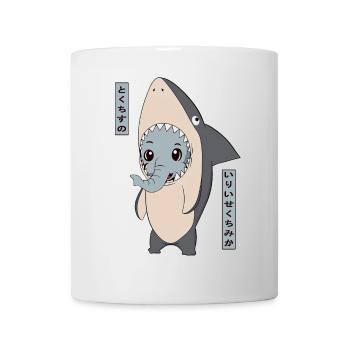 Elefant Hai Kostüm Lustige Tiere - Tasse - Weiß - Vorne