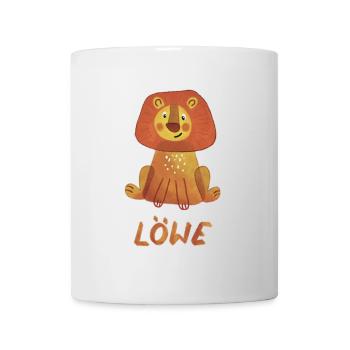 Löwe – Süßes Tiermotiv 🦁 - Tasse - Weiß - Vorne