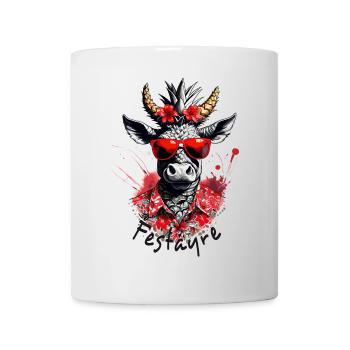 Festayre, Feria und Fun Bull, zum Feiern - Tasse - Weiß - Vorne
