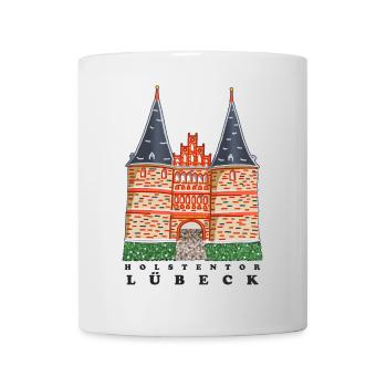 Lübeck Welterbestätte Holstentor, Norddeutschland - Tasse - Weiß - Vorne