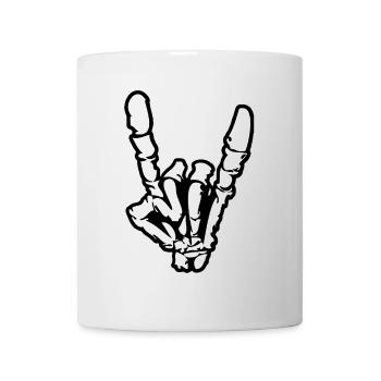 Rock and roll or heavy metal hand sign * - Mug - white - Front