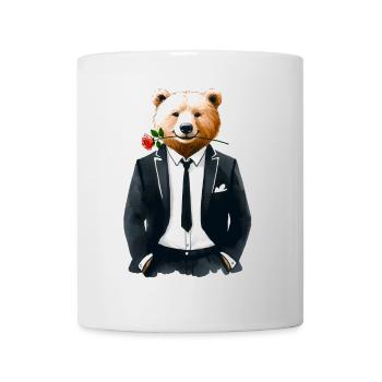 Gentlebär – Eleganter Bär im Anzug (FaunaFeels) - Tasse - Weiß - Vorne