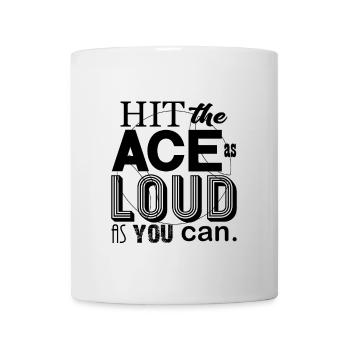 Frappe l’as aussi fort que possible Sweat à capuche de tennis - Mug blanc - blanc - Devant