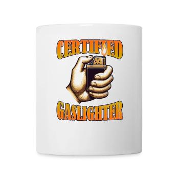 Briquet à gaz certifié sarcasme drôle étrangement spécifique - Mug blanc - blanc - Devant