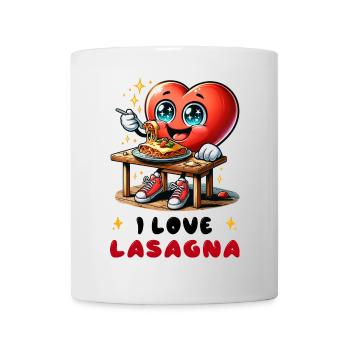 J'adore la cuisine italienne en forme de cœur de - Mug blanc - blanc - Devant