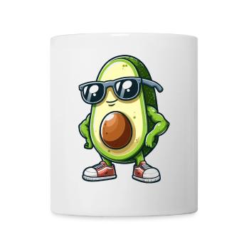 Cool Avocado with Sunglasses Fitness Design - Mug - white - Front